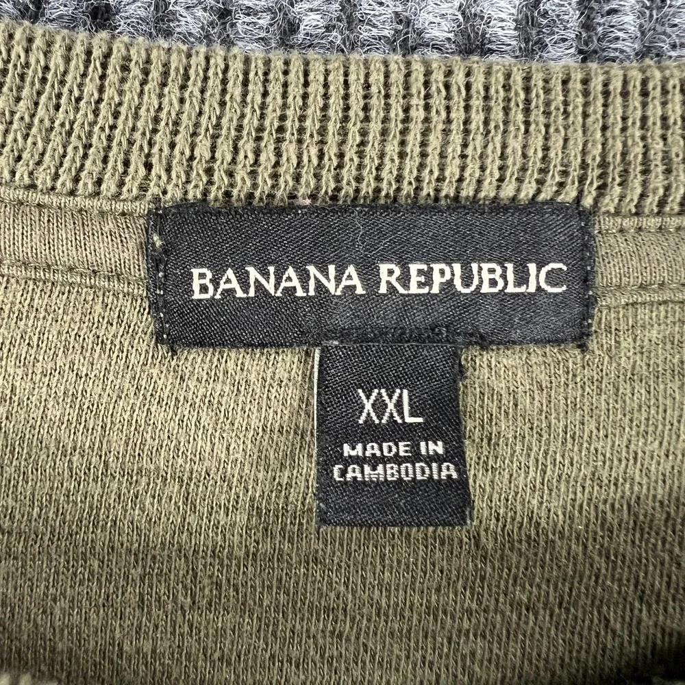 Banana‎ Republic Mens Sweater 2XL XXL Green Long Sleeve Lightweight Warm Soft